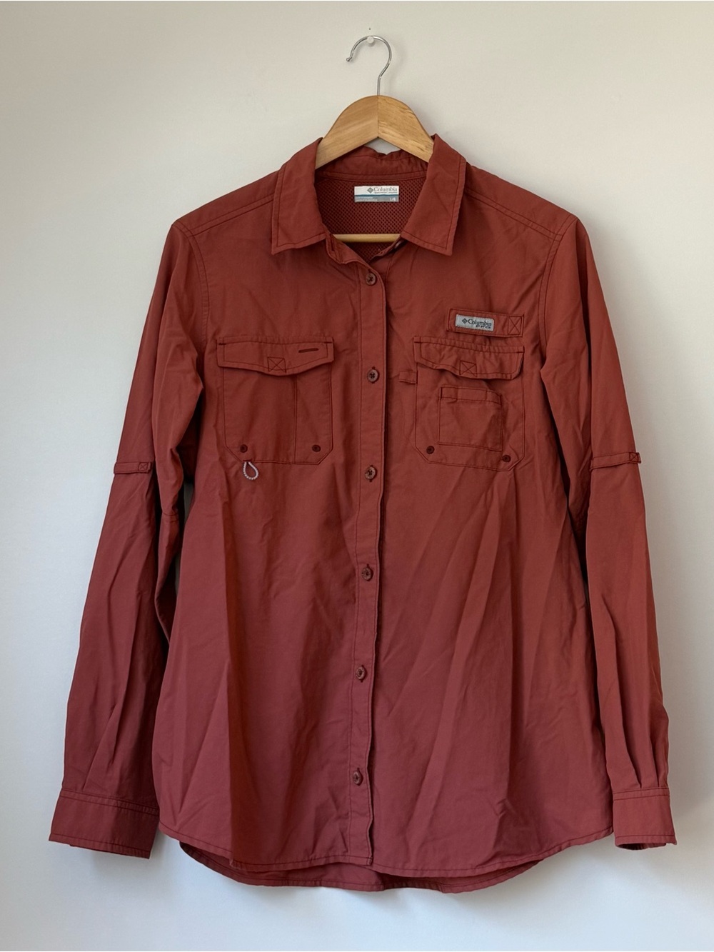 Columbia PFG Women’s Large Bahama II Long Sleeve Fishing Shirt Terracotta